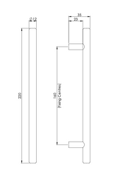 Gun Metal T Bar Cabinet Handle 160mm c/c |FTD445CGM