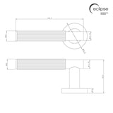 Eclipse Insignia Matt Black Linear Latch Door Pack | 102x76mm (4") Hinge  |  22842