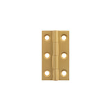 Millhouse Brass Cabinet Butt Hinges 50mm x 28mm x 2mm - Satin Brass