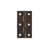 Millhouse Brass Cabinet Butt Hinges 64mm x 35mm x 2mm - Urban Dark Bronze