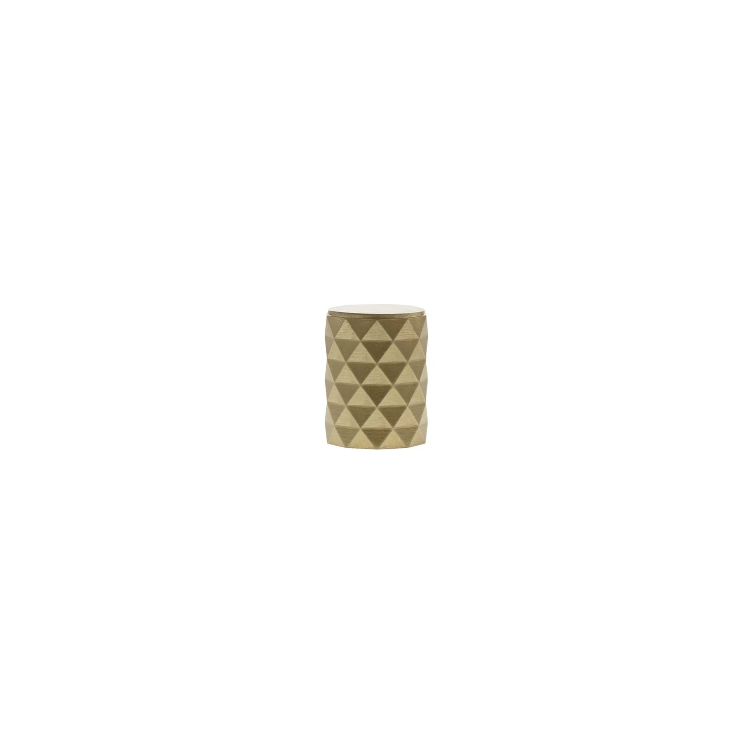 Millhouse Brass Satin Brass Chrysler Diamond Cylinder Cabinet Knob  |  MHCD1420SB