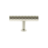 Millhouse Brass Satin Nickel Chrysler Diamond T-Bar Cabinet Knob Handle  |  MHCD1675SN