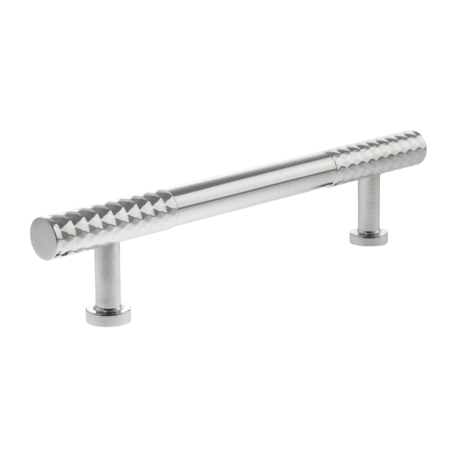 Millhouse Brass Polished Chrome 128mm Chrysler Diamond T-Bar Cabinet Pull Handle  |  MHCD17128PC