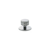 Millhouse Brass Polished Chrome Chrysler Diamond Round Cabinet Knob Handle on Backplate  |  MHCDB1530PC