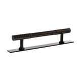 Millhouse Brass Urban Dark Bronze 128mm Chrysler Diamond T-Bar Cabinet Pull Handle on Backplate  |  MHCDB17128UDB