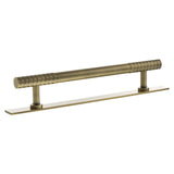 Millhouse Brass Antique Brass 160mm Chrysler Diamond T-Bar Cabinet Pull Handle on Backplate  |  MHCDB17160AB