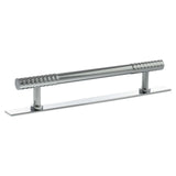 Millhouse Brass Polished Chrome 160mm Chrysler Diamond T-Bar Cabinet Pull Handle on Backplate  |  MHCDB17160PC