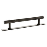 Millhouse Brass Urban Dark Bronze 160mm Chrysler Diamond T-Bar Cabinet Pull Handle on Backplate  |  MHCDB17160UDB
