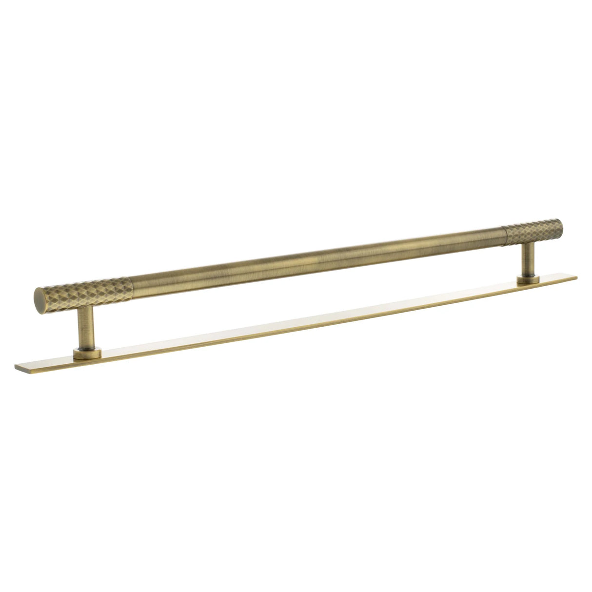 Millhouse Brass Antique Brass 320mm Chrysler Diamond T-Bar Cabinet Pull Handle on Backplate  |  MHCDB17320AB