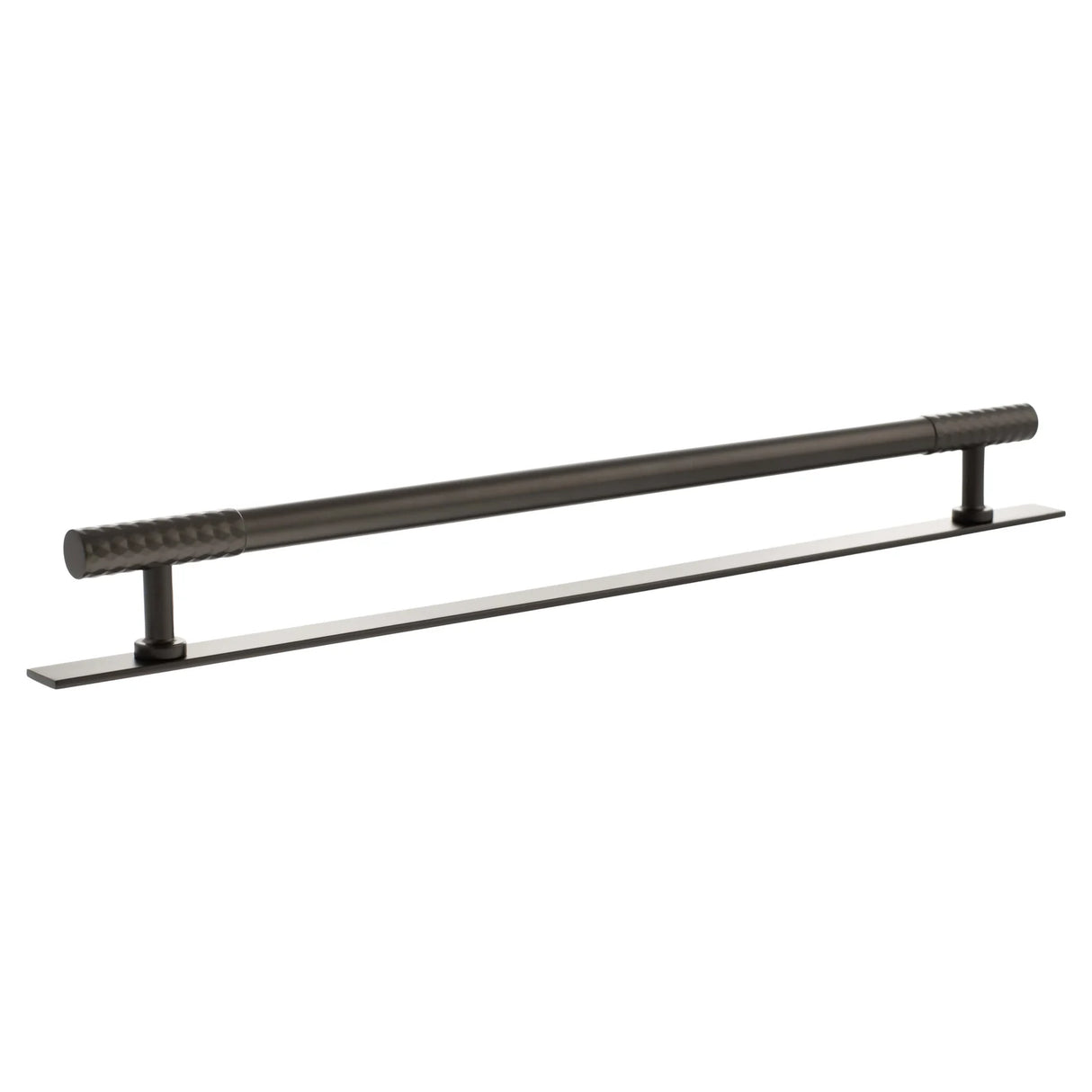 Millhouse Brass Urban Dark Bronze 320mm Chrysler Diamond T-Bar Cabinet Pull Handle on Backplate  |  MHCDB17320UDB