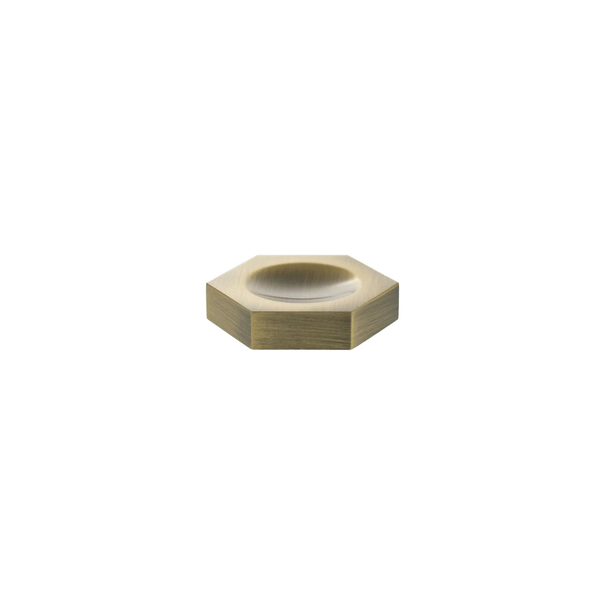 Millhouse Brass Antique Brass Pennington Hexagonal Cabinet Finger Pull   |  MHCH1338AB