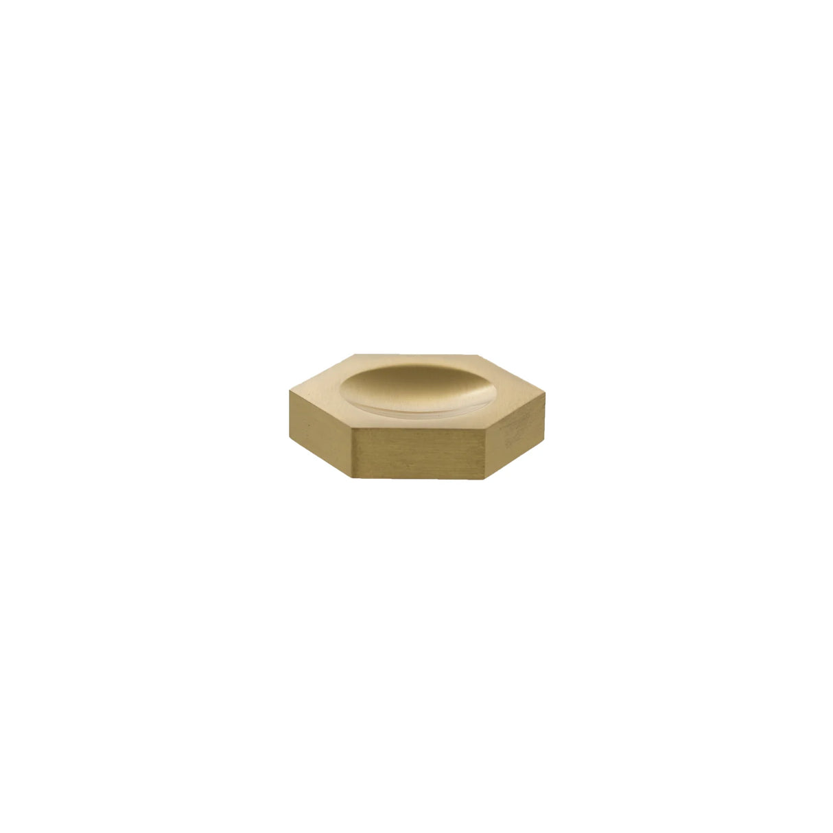 Millhouse Brass Satin Brass Pennington Hexagonal Cabinet Finger Pull   |  MHCH1338SB