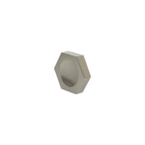 Millhouse Brass Satin Nickel Pennington Hexagonal Cabinet Finger Pull   |  MHCH1338SN