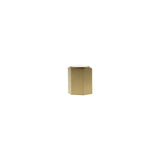 Millhouse Brass Satin Brass Pennington Hexagonal Cylinder Cabinet Knob  |  MHCH1420SB