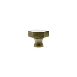 Millhouse Brass Antique Brass Pennington Hexagonal Cabinet Knob   |  MHCH1532AB