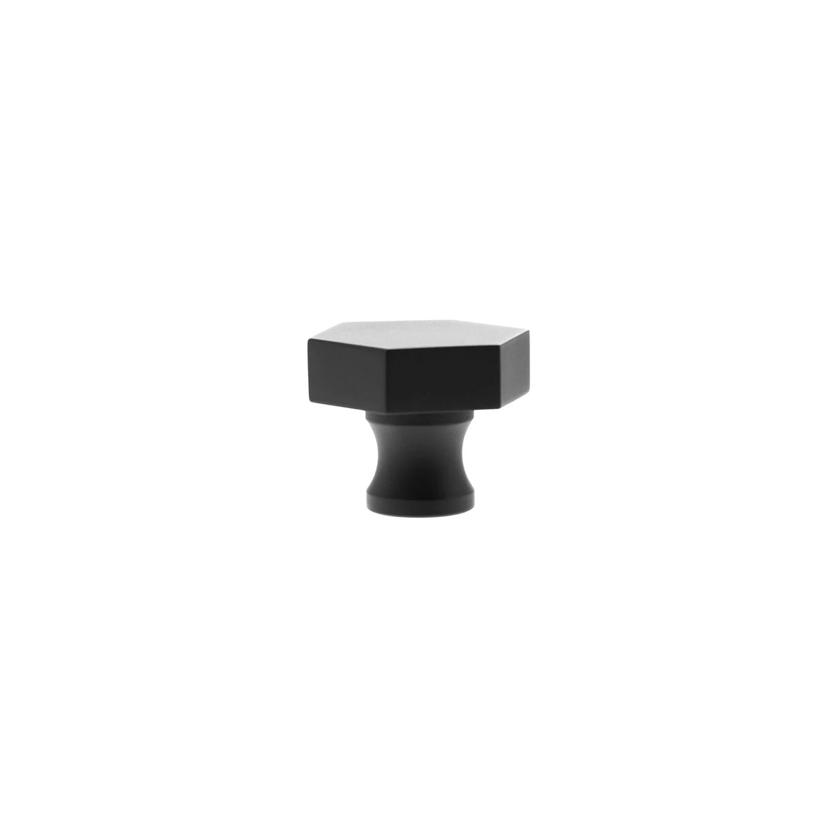 Millhouse Brass Matt Black Pennington Hexagonal Cabinet Knob   |  MHCH1532MB