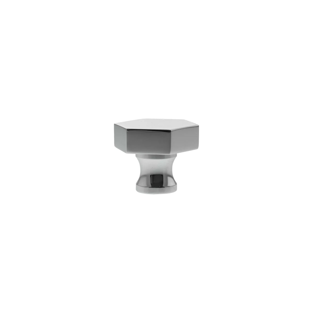 Millhouse Brass Polished Chrome Pennington Hexagonal Cabinet Knob   |  MHCH1532PC