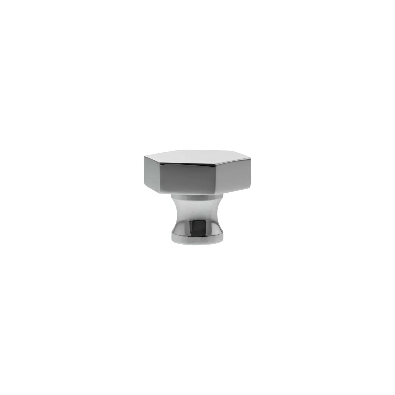Millhouse Brass Polished Chrome Pennington Hexagonal Cabinet Knob   |  MHCH1532PC
