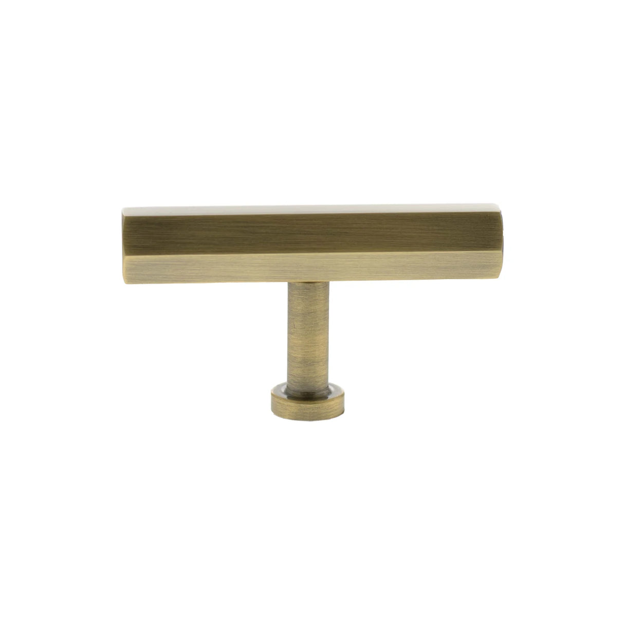 Millhouse Brass Antique Brass Pennington Hexagonal T-Bar Cabinet Knob   |  MHCH1675AB
