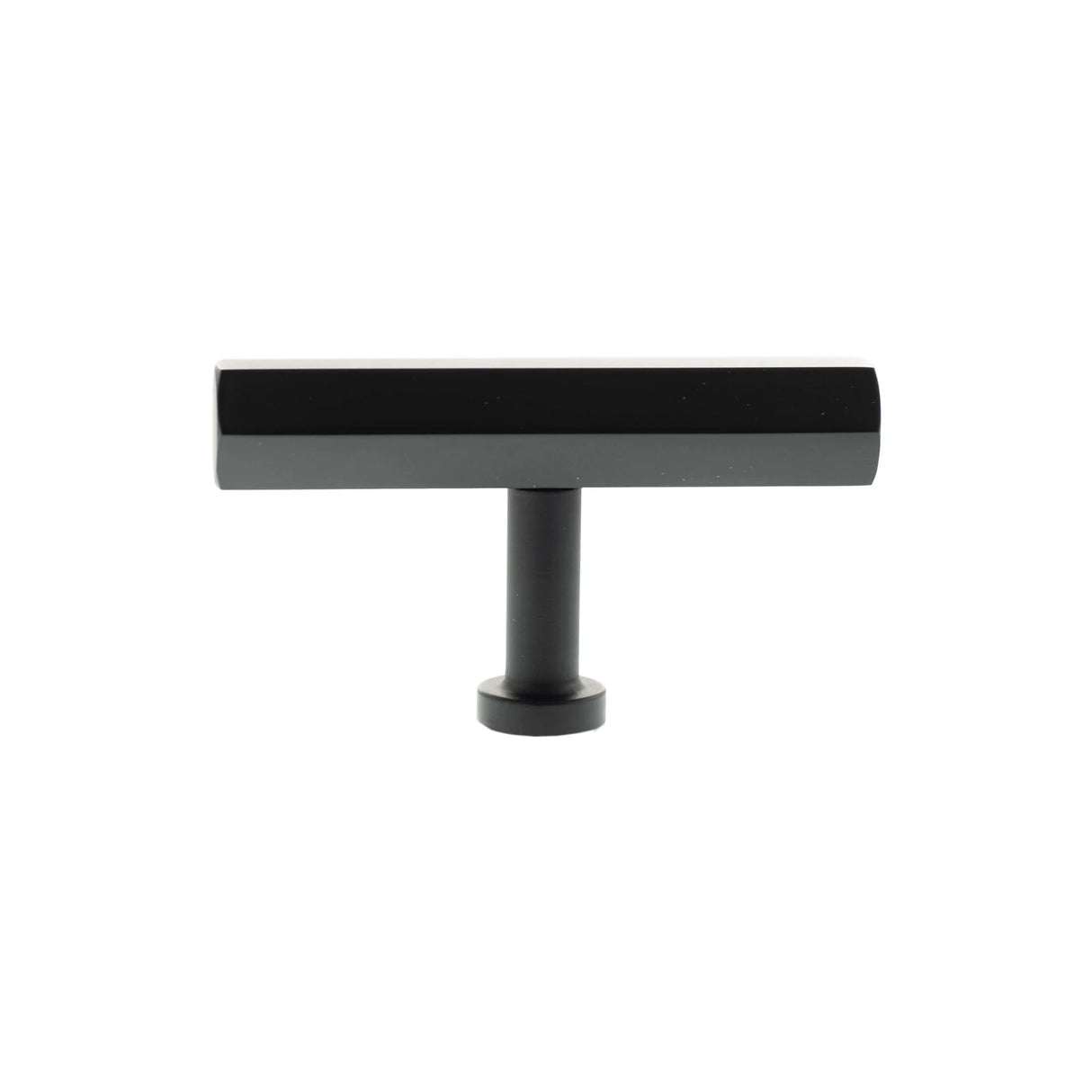 Millhouse Brass Matt Black Pennington Hexagonal T-Bar Cabinet Knob   |  MHCH1675MB