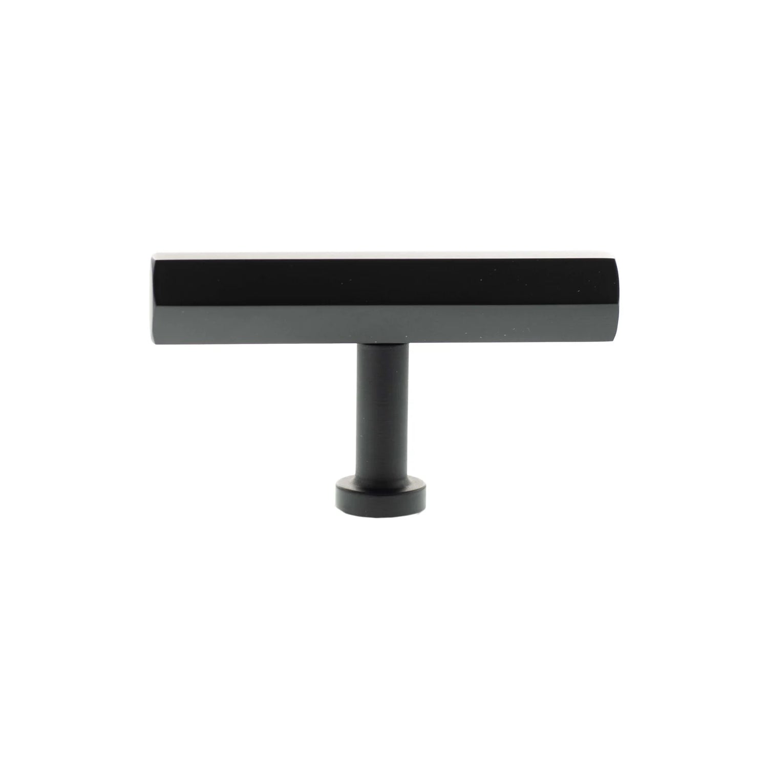 Millhouse Brass Matt Black Pennington Hexagonal T-Bar Cabinet Knob   |  MHCH1675MB
