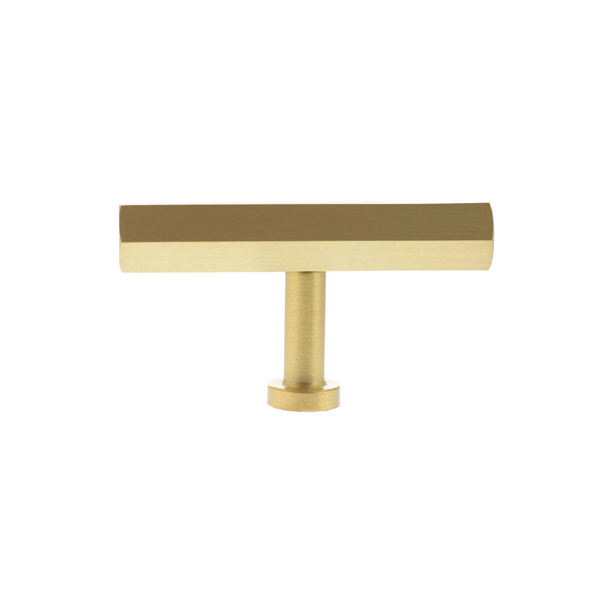 Millhouse Brass Satin Brass Pennington Hexagonal T-Bar Cabinet Knob   |  MHCH1675SB