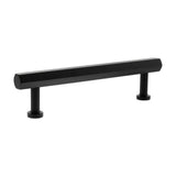 Millhouse Brass Matt Black 128mm Pennington Hexagonal T-Bar Cabinet Pull Handle  |  MHCH17128MB