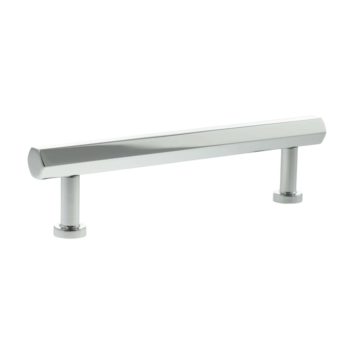 Millhouse Brass Polished Chrome 128mm Pennington Hexagonal T-Bar Cabinet Pull Handle  |  MHCH17128PC