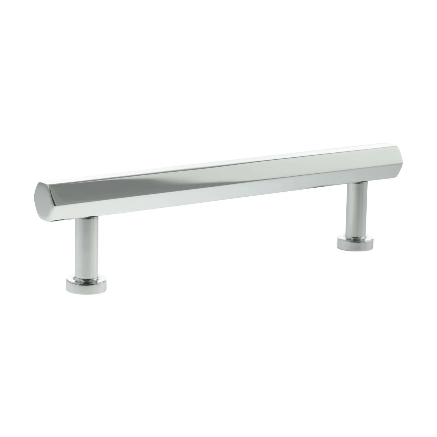 Millhouse Brass Polished Chrome 128mm Pennington Hexagonal T-Bar Cabinet Pull Handle  |  MHCH17128PC