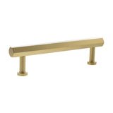 Millhouse Brass Satin Brass 128mm Pennington Hexagonal T-Bar Cabinet Pull Handle  |  MHCH17128SB