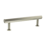 Millhouse Brass Satin Nickel 128mm Pennington Hexagonal T-Bar Cabinet Pull Handle  |  MHCH17128SN