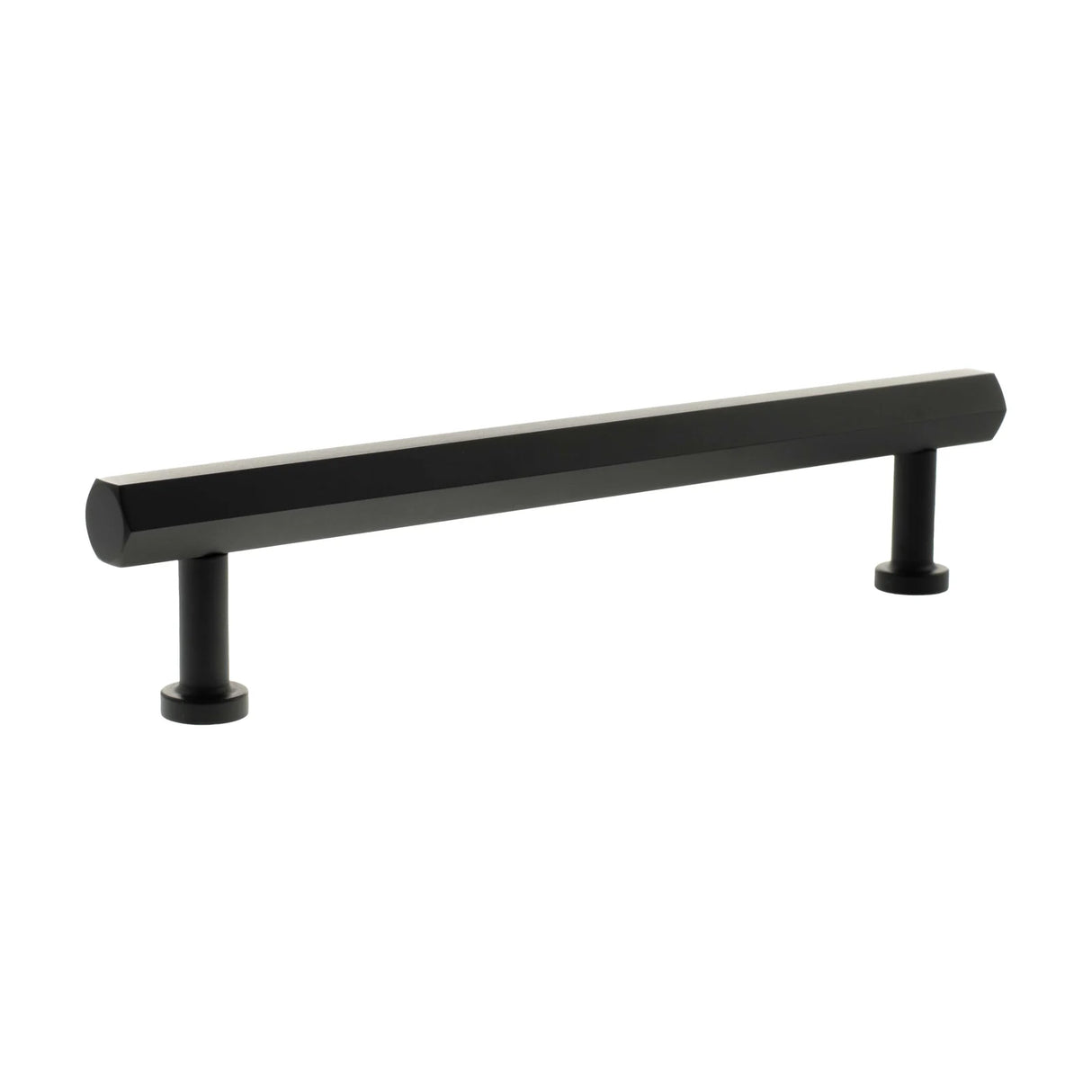 Millhouse Brass Matt Black 160mm Pennington Hexagonal T-Bar Cabinet Pull Handle  |  MHCH17160MB