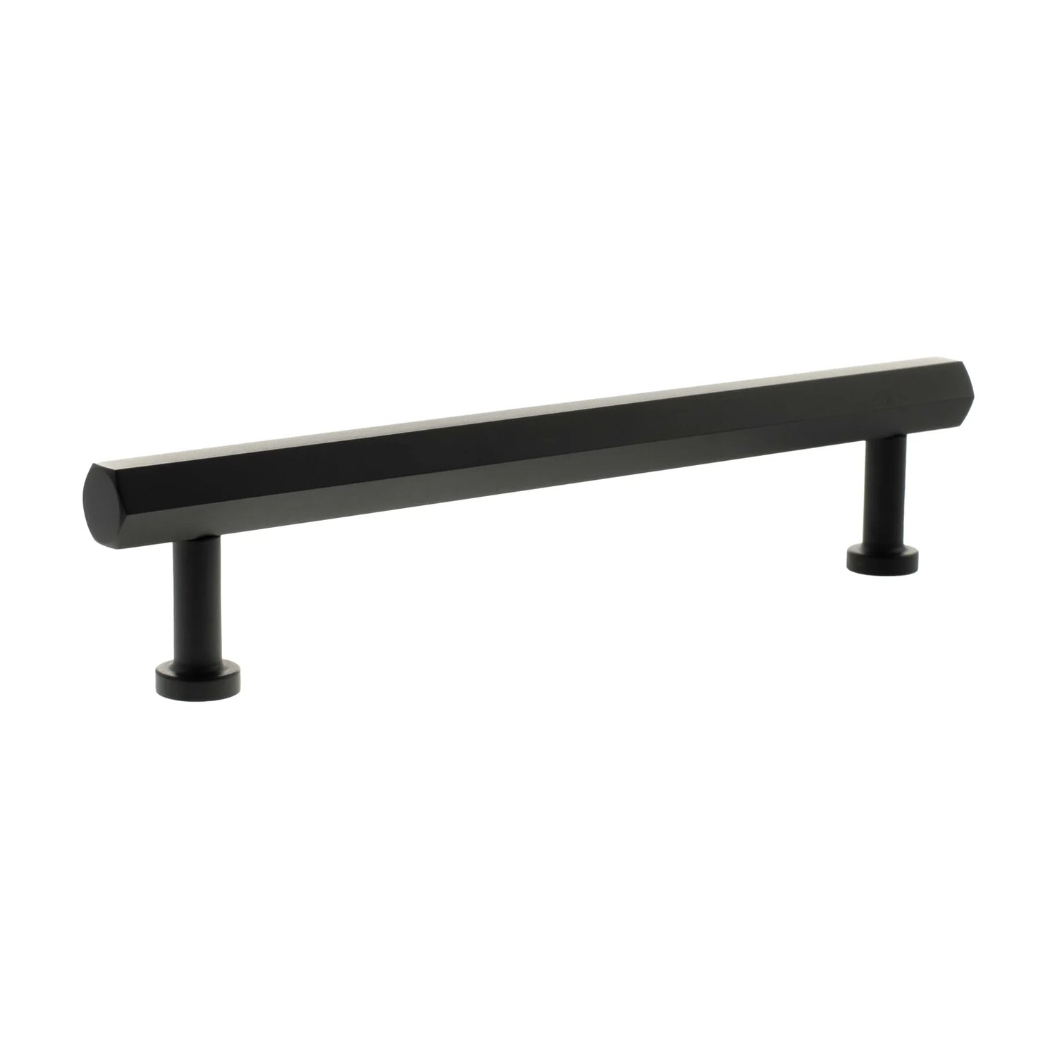 Millhouse Brass Matt Black 160mm Pennington Hexagonal T-Bar Cabinet Pull Handle  |  MHCH17160MB