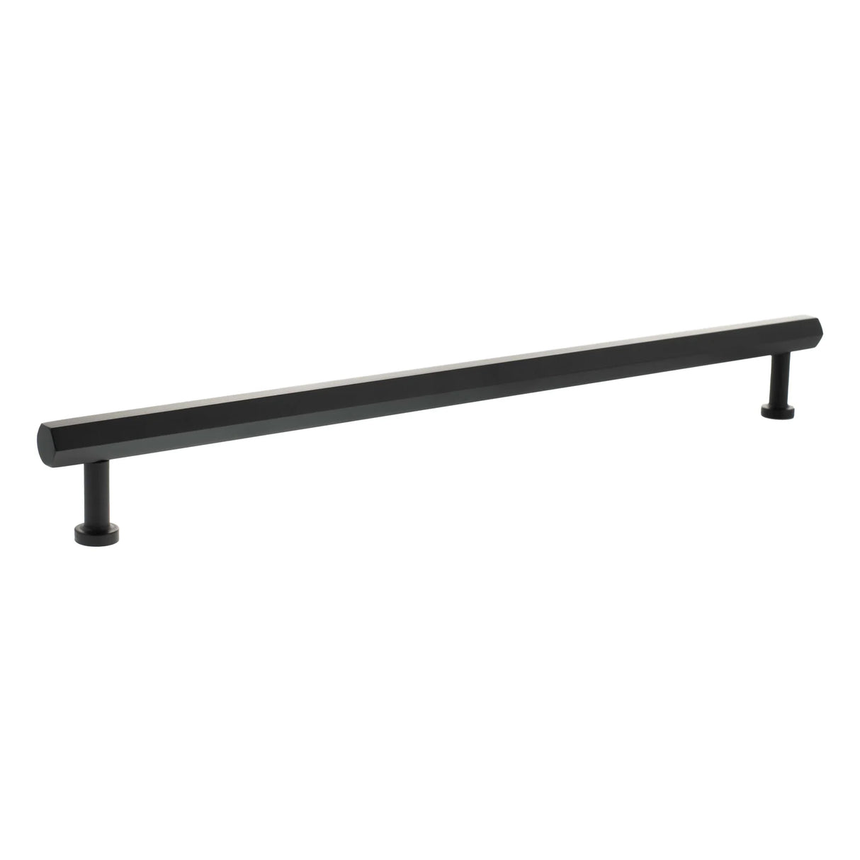 Millhouse Brass Matt Black 320mm Pennington Hexagonal T-Bar Cabinet Pull Handle  |  MHCH17320MB