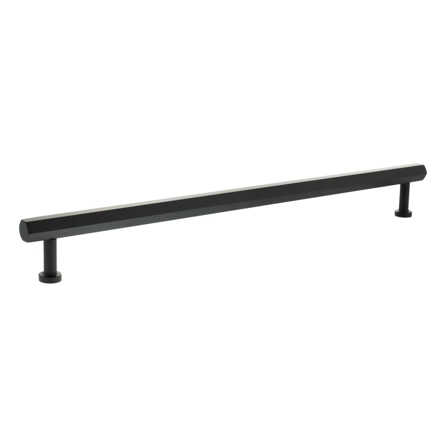 Millhouse Brass Matt Black 320mm Pennington Hexagonal T-Bar Cabinet Pull Handle  |  MHCH17320MB