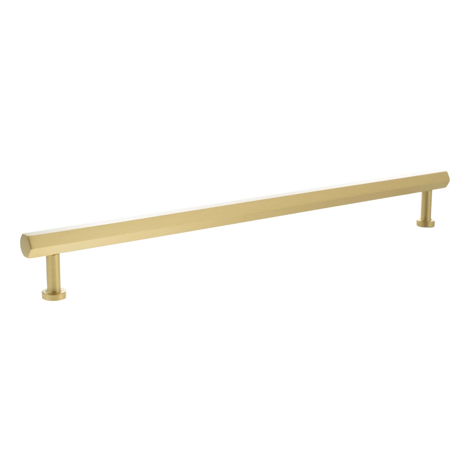 Millhouse Brass Satin Brass 320mm Pennington Hexagonal T-Bar Cabinet Pull Handle  |  MHCH17320SB