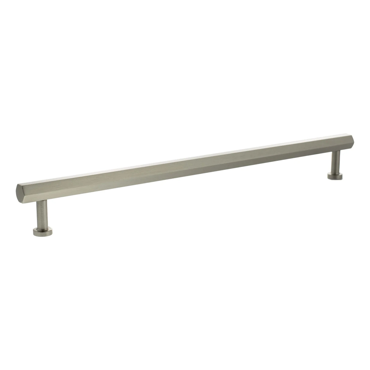 Millhouse Brass Satin Nickel 320mm Pennington Hexagonal T-Bar Cabinet Pull Handle  |  MHCH17320SN
