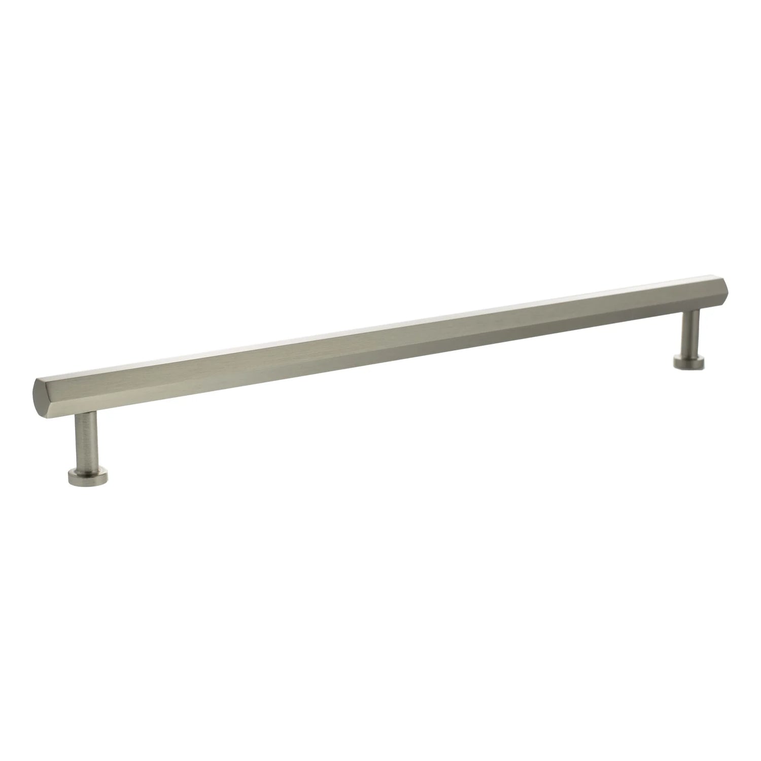 Millhouse Brass Satin Nickel 320mm Pennington Hexagonal T-Bar Cabinet Pull Handle  |  MHCH17320SN