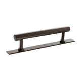 Millhouse Brass Urban Dark Bronze 128mm Pennington Hexagonal T-Bar Cabinet Pull Handle on Backplate  |  MHCHB17128UDB