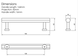 Millhouse Brass Urban Dark Bronze 128mm Pennington Hexagonal T-Bar Cabinet Pull Handle  |  MHCH17128UDB