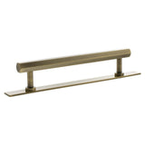 Millhouse Brass Antique Brass 160mm Pennington Hexagonal T-Bar Cabinet Pull Handle on Backplate  |  MHCHB17160AB