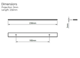 Millhouse Brass Urban Dark Bronze 160mm Pennington Hexagonal T-Bar Cabinet Pull Handle on Backplate  |  MHCHB17160UDB