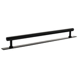 Millhouse Brass Matt Black 320mm Pennington Hexagonal T-Bar Cabinet Pull Handle on Backplate  |  MHCHB17320MB