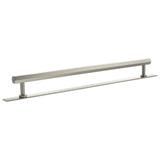 Millhouse Brass Satin Nickel 320mm Pennington Hexagonal T-Bar Cabinet Pull Handle on Backplate  |  MHCHB17320SN