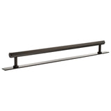 Millhouse Brass Urban Dark Bronze 320mm Pennington Hexagonal T-Bar Cabinet Pull Handle on Backplate  |  MHCHB17320UDB