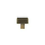 Millhouse Brass Antique Brass Eiffel Knurled Square Cabinet Knob   |  MHCK1230AB