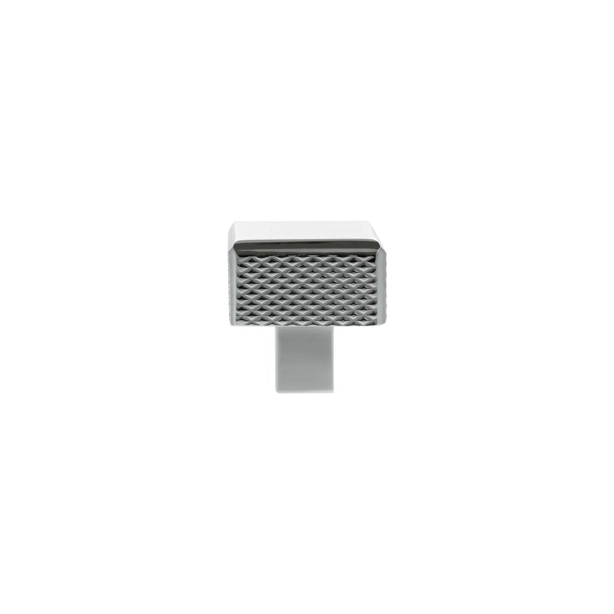 Millhouse Brass Polished Chrome Eiffel Knurled Square Cabinet Knob   |  MHCK1230PC