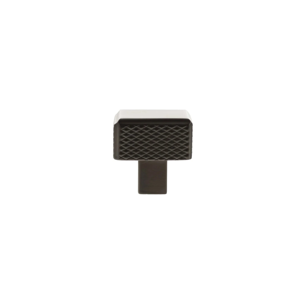 Millhouse Brass Urban Dark Bronze Eiffel Knurled Square Cabinet Knob   |  MHCK1230UDB