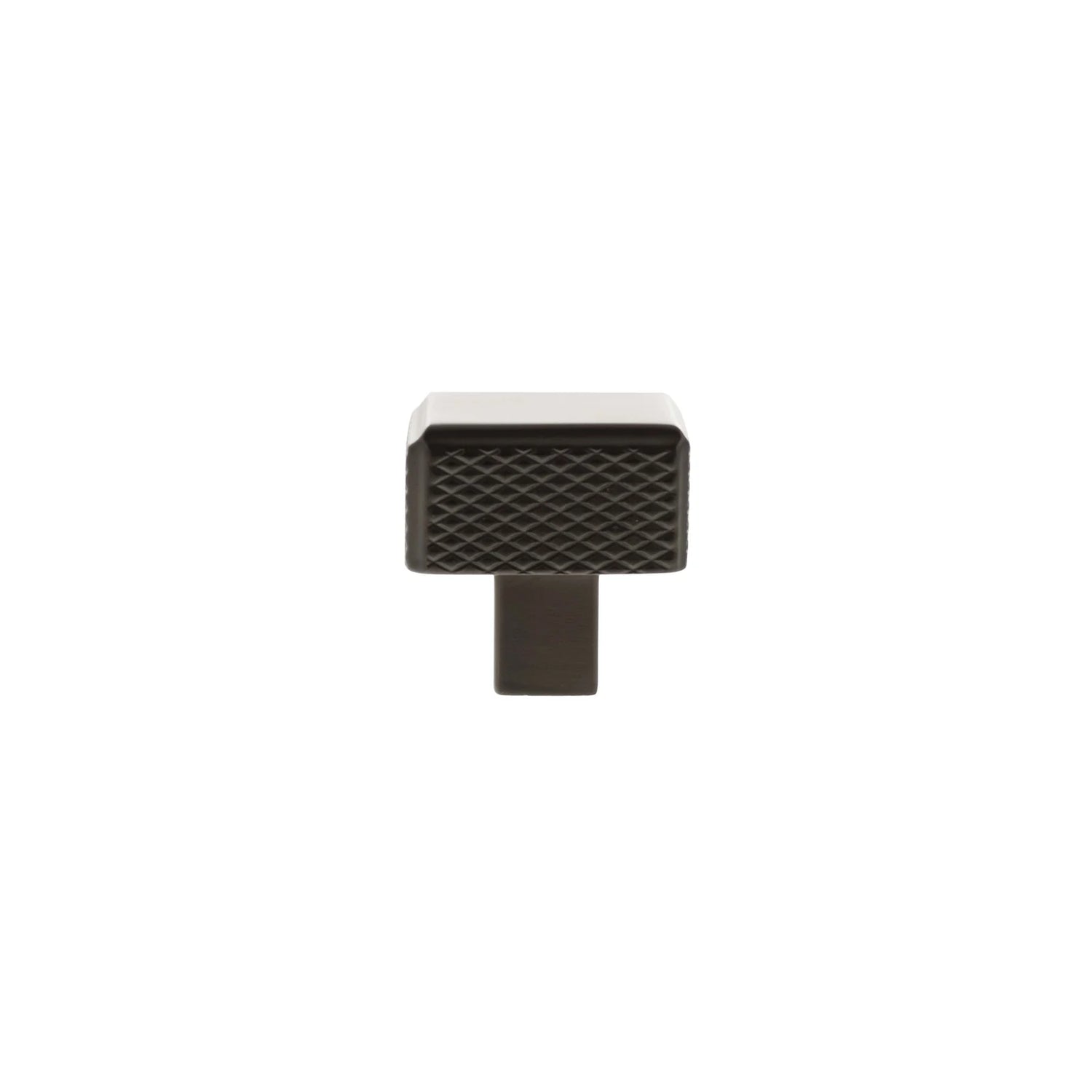 Millhouse Brass Urban Dark Bronze Eiffel Knurled Square Cabinet Knob   |  MHCK1230UDB