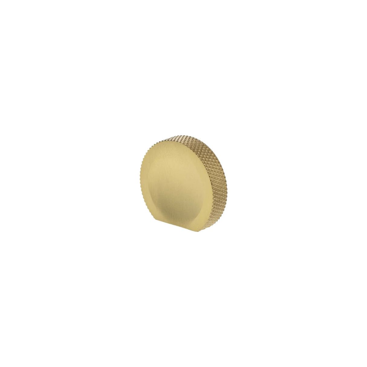 Millhouse Brass Satin Brass Eiffel Knurled Edge Cabinet Finger Pull   |  MHCK1338SB